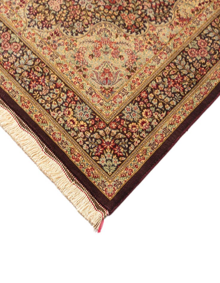 Detail image of  3' 3 x 5' Ghom Silk Rug