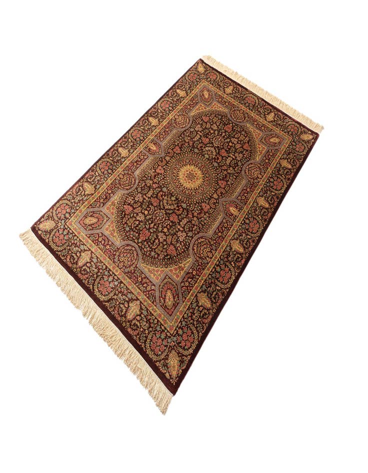 Detail image of  3' 3 x 5' 1 Ghom Silk Rug