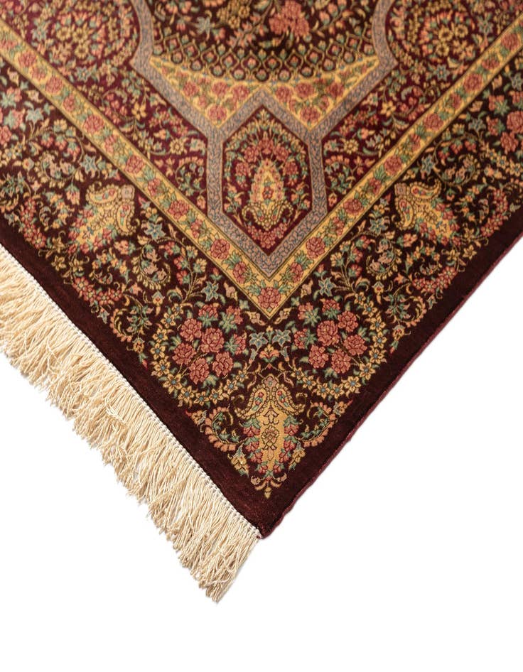 Detail image of  3' 3 x 5' 1 Ghom Silk Rug