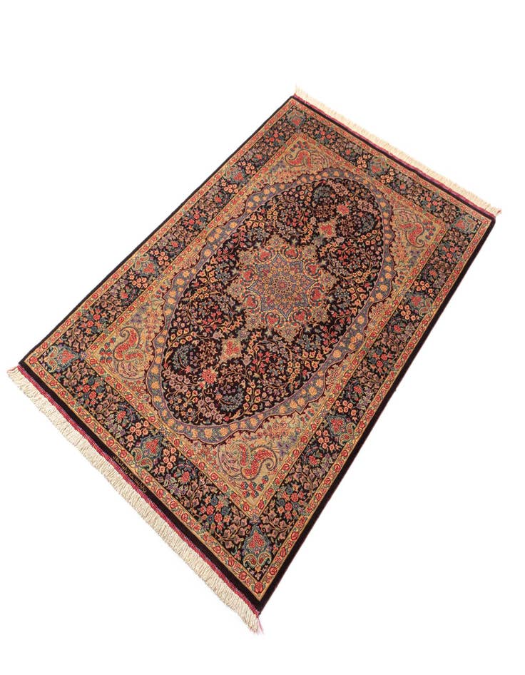 Detail image of  3' 3 x 5' 2 Ghom Silk Rug