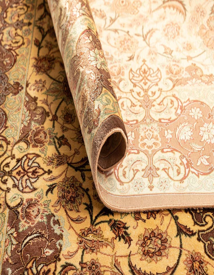 Detail image of  3' 4 x 5' 1 Ghom Silk Rug