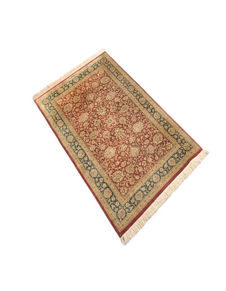 Detail image of  2' 7 x 3' 11 Ghom Silk Rug