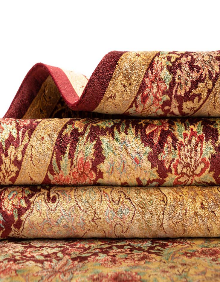 Detail image of  3' 4 x 5' 3 Ghom Silk Rug