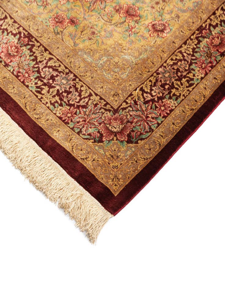 Detail image of  3' 4 x 5' 3 Ghom Silk Rug