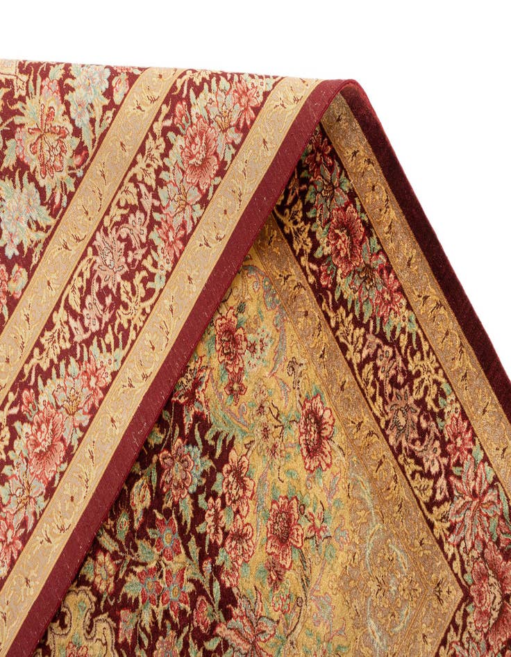 Detail image of  3' 4 x 5' 3 Ghom Silk Rug