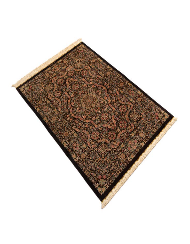 Detail image of  3' 4 x 5' Ghom Silk Rug