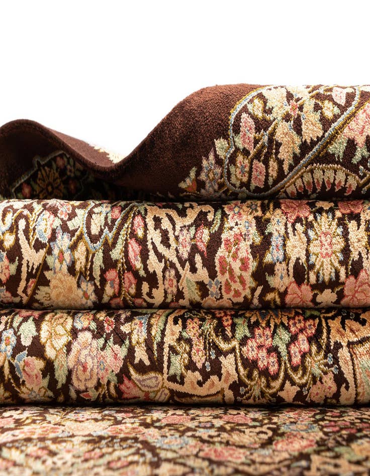 Detail image of  3' 4 x 5' Ghom Silk Rug