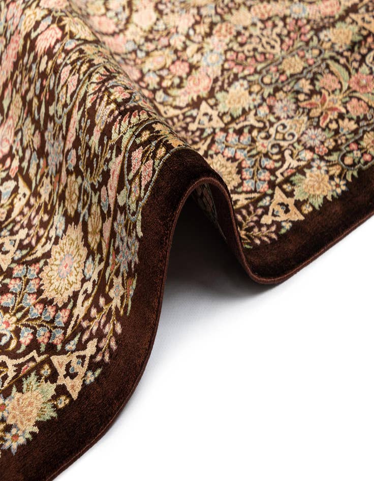 Detail image of  3' 4 x 5' Ghom Silk Rug