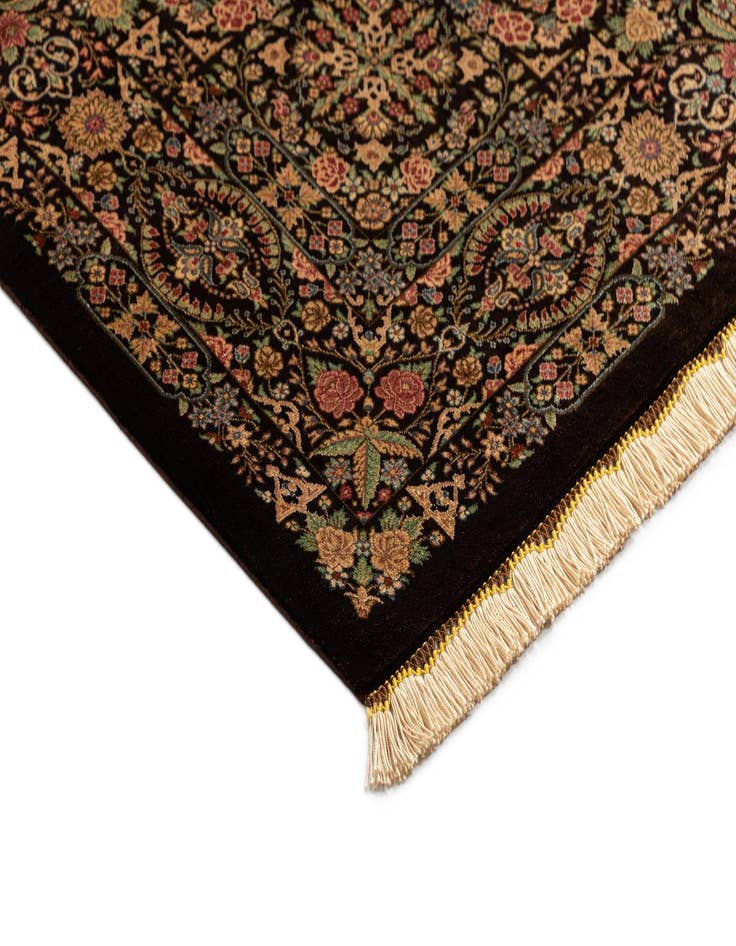 Detail image of  3' 4 x 5' Ghom Silk Rug
