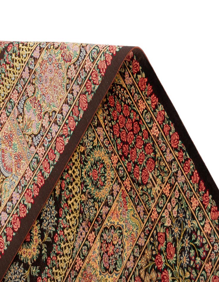 Detail image of  3' 4 x 5' 1 Ghom Silk Rug