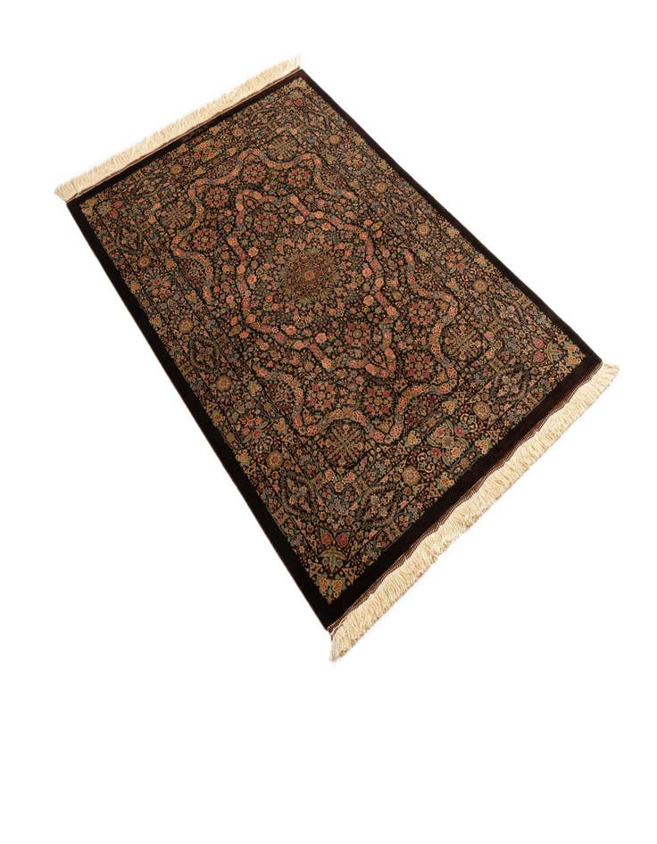 Detail image of  3' 4 x 5' 1 Ghom Silk Rug