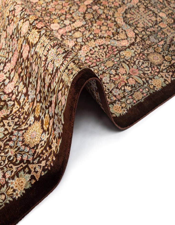 Detail image of  3' 4 x 5' 1 Ghom Silk Rug