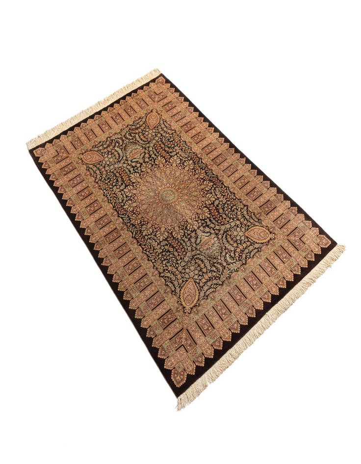 Detail image of 3' 5 x 5' 3 Ghom Silk Rug