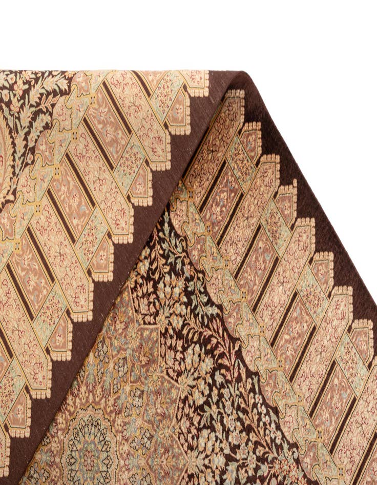 Detail image of 3' 5 x 5' 3 Ghom Silk Rug