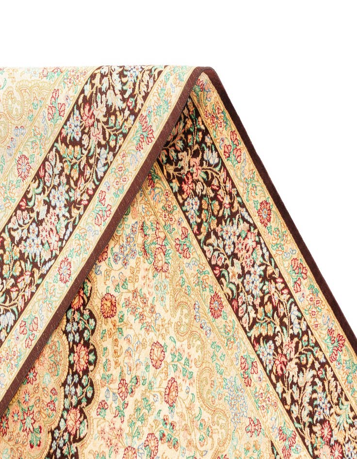 Detail image of  3' 3 x 4' 11 Ghom Silk Rug