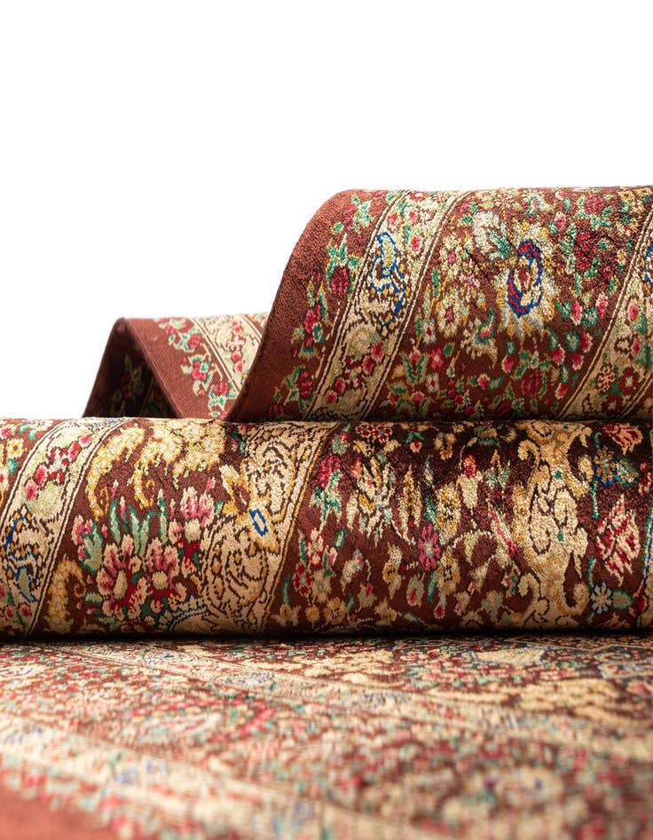 Detail image of  3' 1 x 5' Ghom Silk Rug