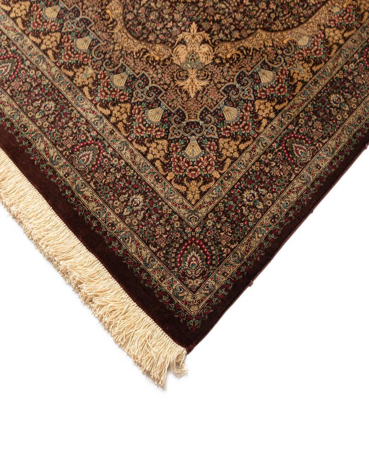 Detail image of  3' 1 x 5' Ghom Silk Rug