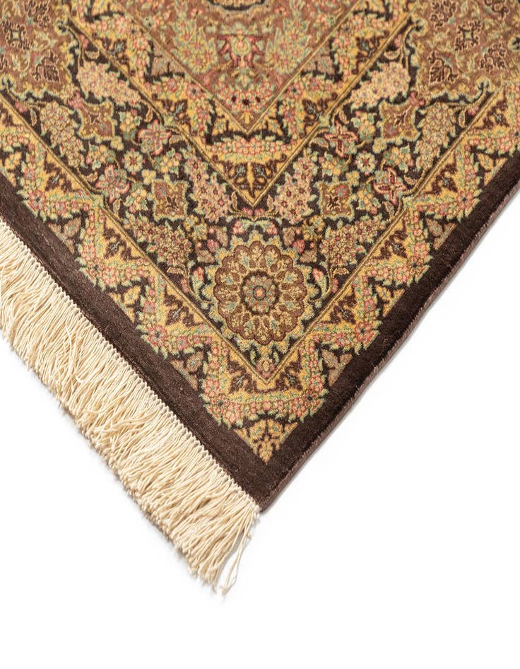 Detail image of  3' 3 x 4' 11 Ghom Silk Rug