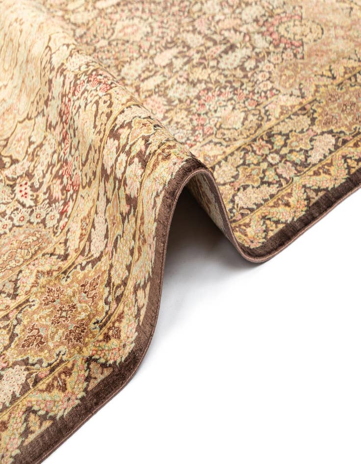 Detail image of  3' 3 x 4' 11 Ghom Silk Rug