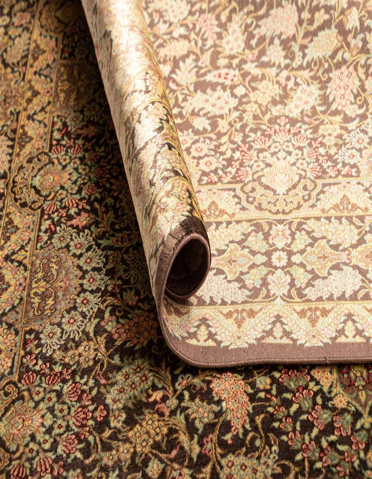 Detail image of  3' 3 x 4' 11 Ghom Silk Rug