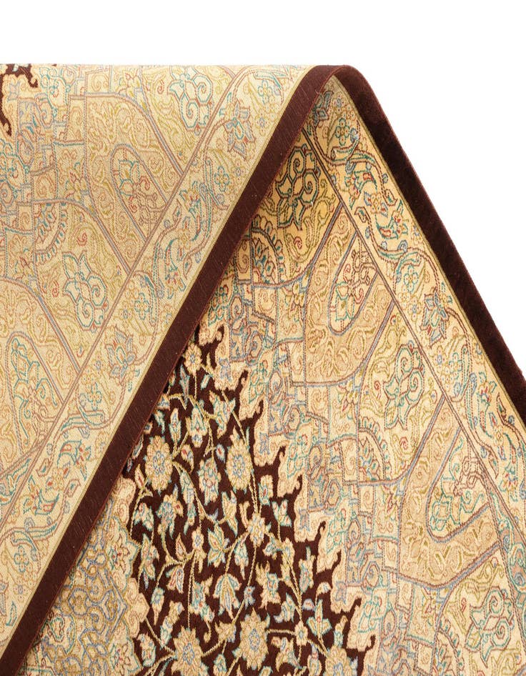 Detail image of  3' 4 x 5' 1 Ghom Silk Rug