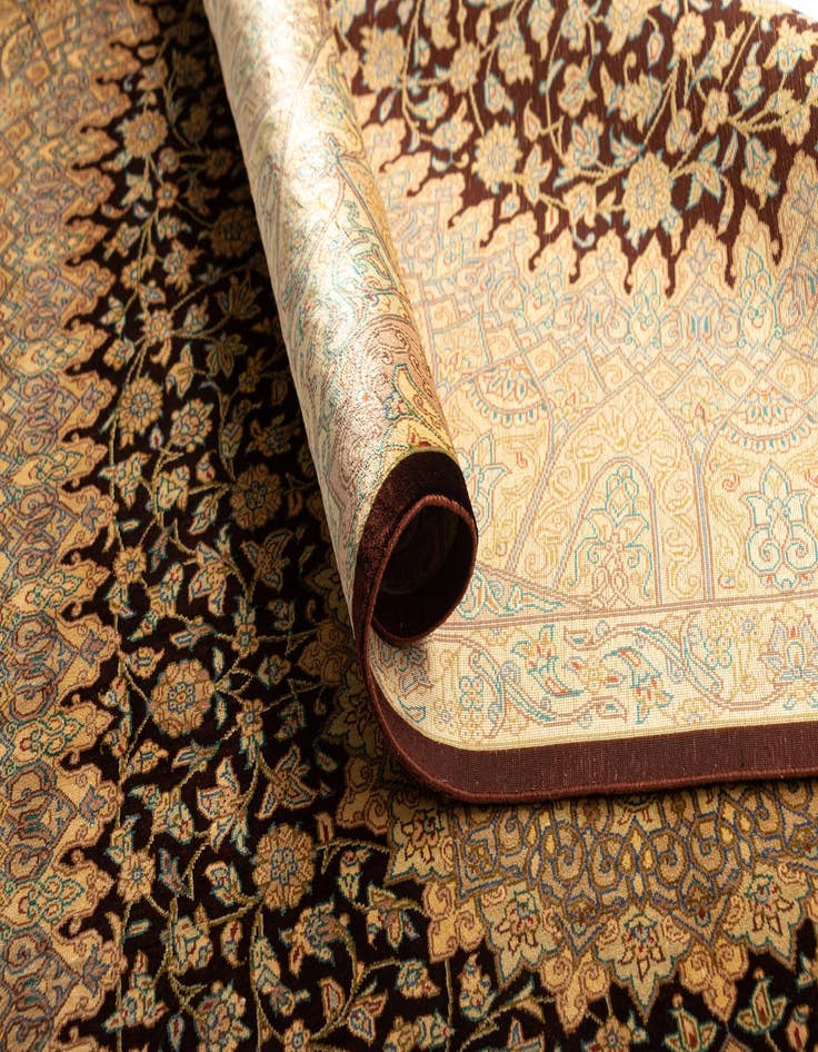 Detail image of  3' 4 x 5' 1 Ghom Silk Rug