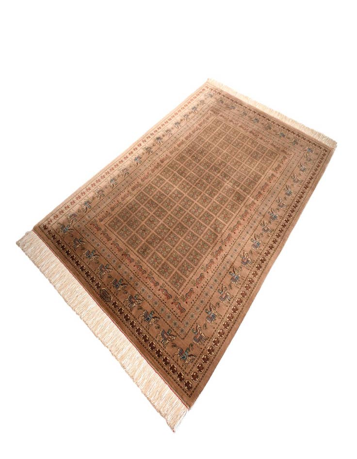 Detail image of  3' 3 x 4' 11 Ghom Silk Rug