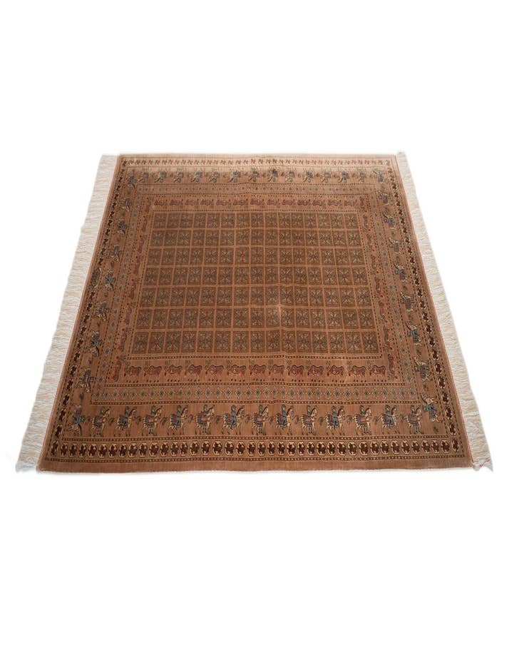 Detail image of  3' 3 x 4' 11 Ghom Silk Rug