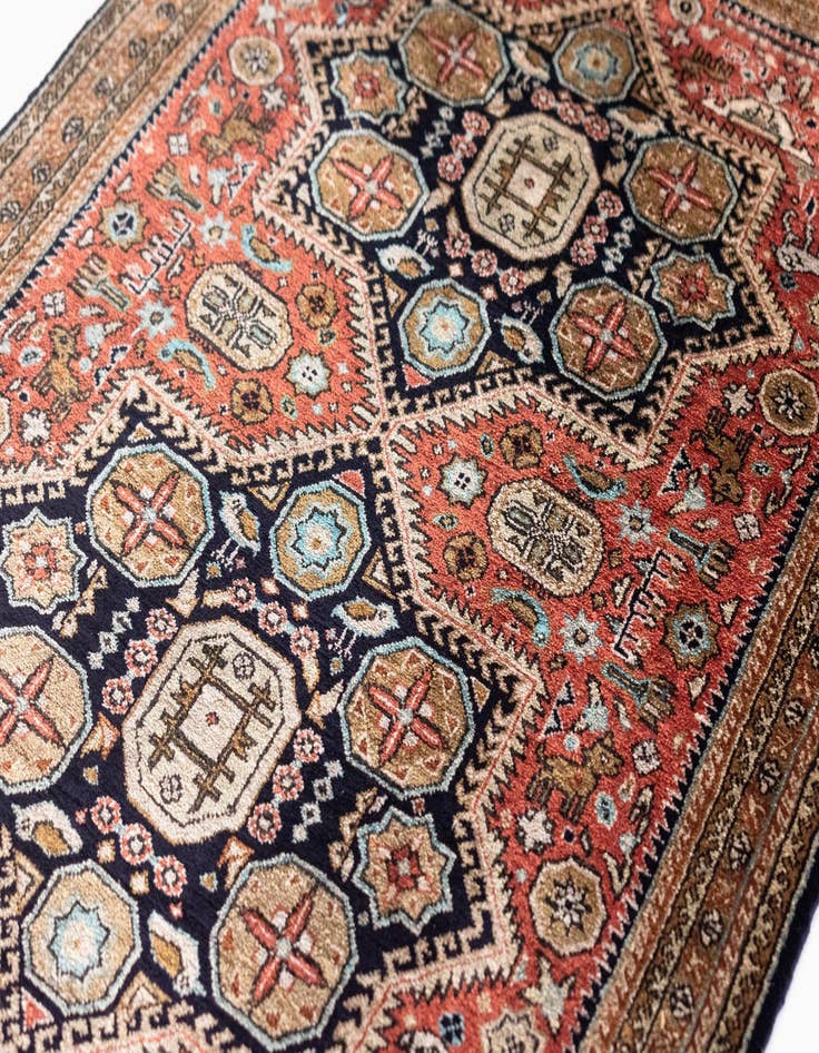 Detail image of  1' 10 x 2' 8 Ghom Silk Rug