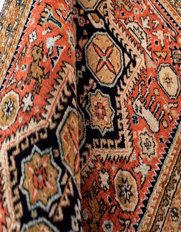 Detail image of  1' 10 x 2' 8 Ghom Silk Rug