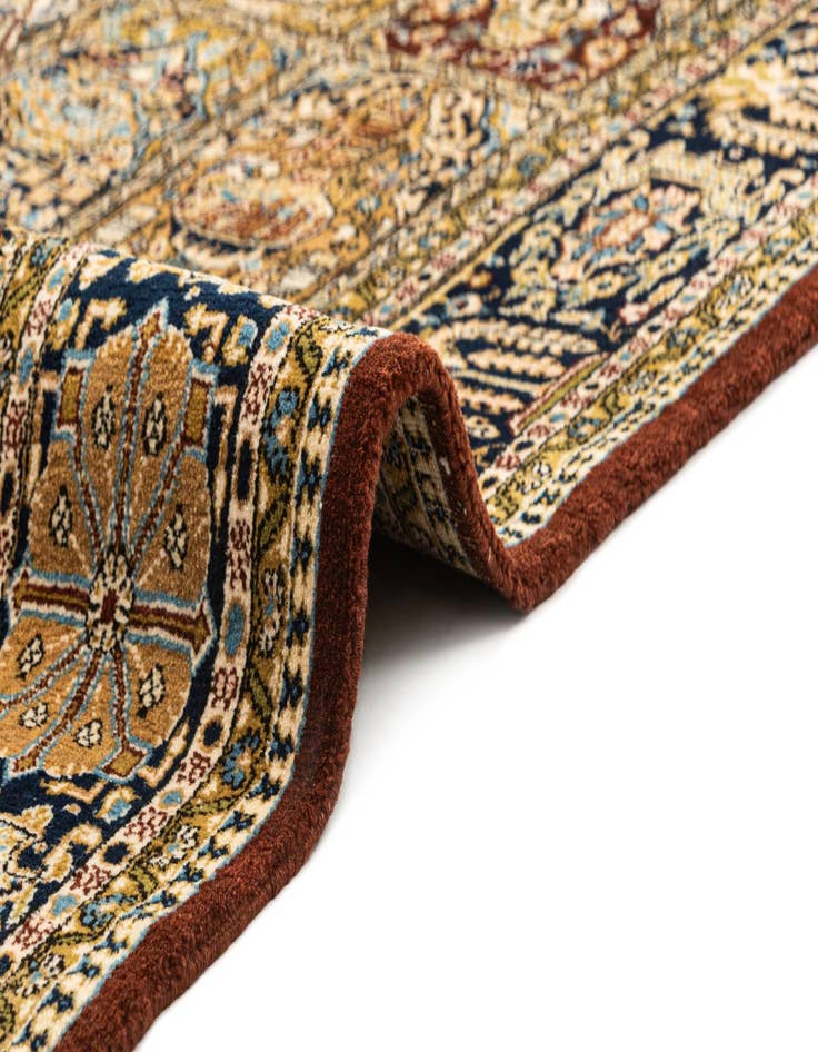 Detail image of  4' 7 x 6' 10 Ghom Silk Rug