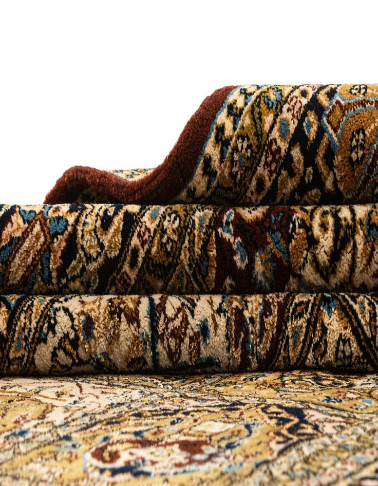 Detail image of  4' 7 x 6' 10 Ghom Silk Rug