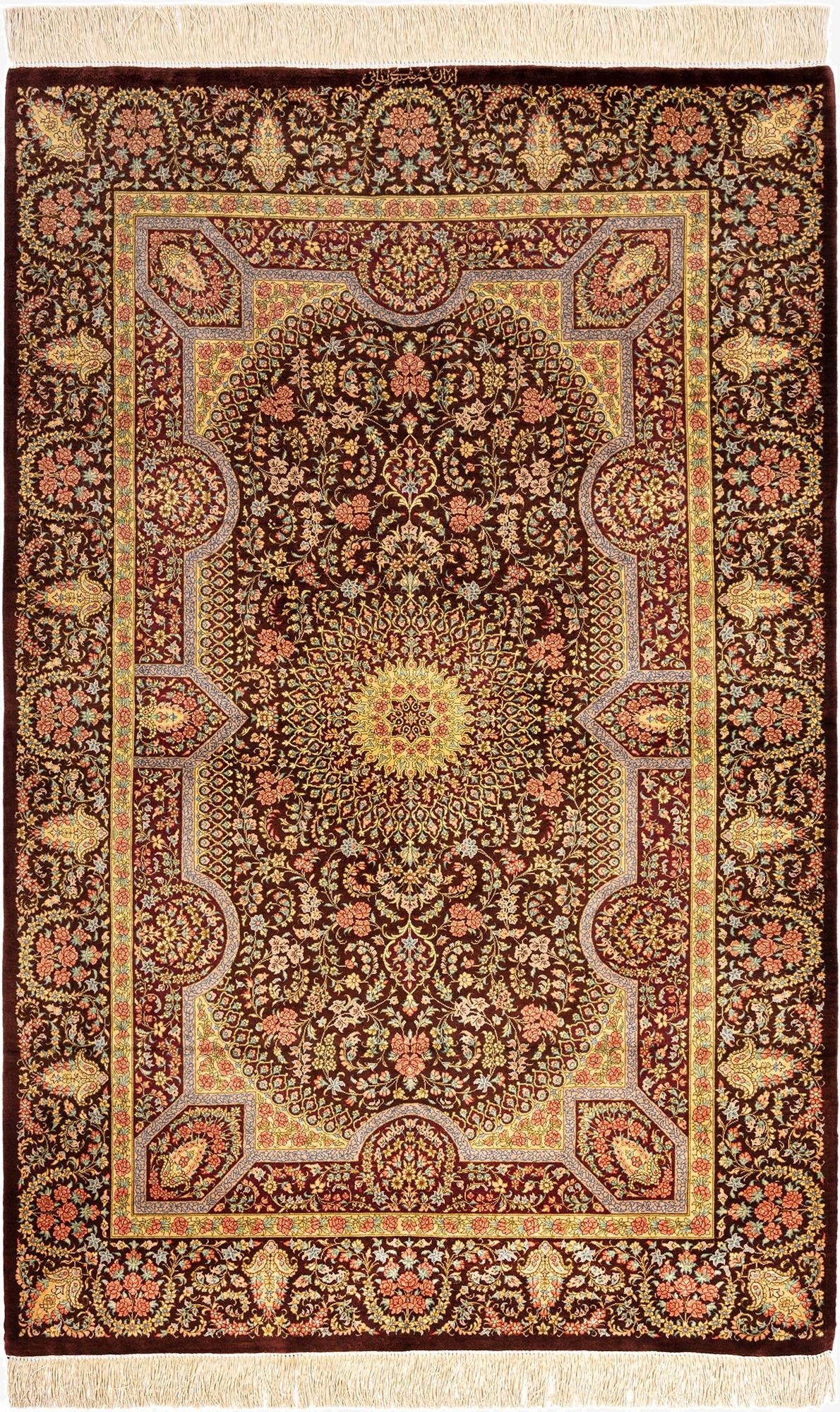  3' 3 x 5' 1 Ghom Silk Rug