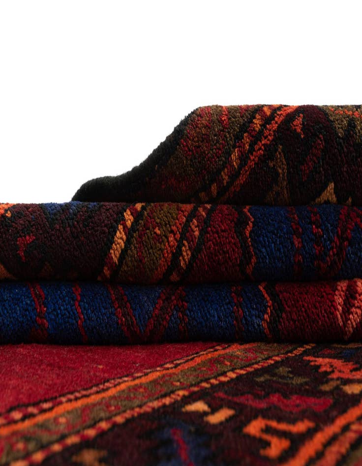 Detail image of  4' 1 x 7' 6 Hamedan Wool Rug