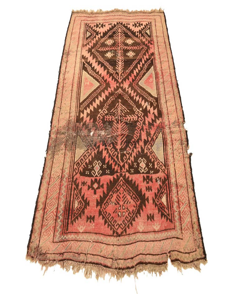 Detail image of  4' 2 x 6' 4  Hand Knotted Hamedan Persian Wool Rug