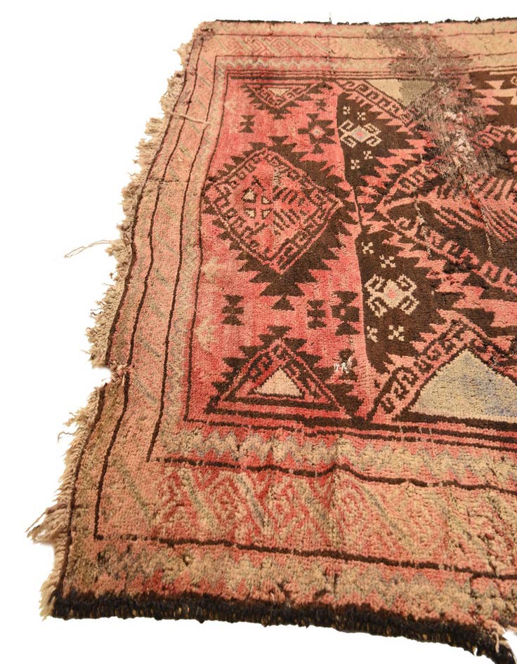 Detail image of  4' 2 x 6' 4  Hand Knotted Hamedan Persian Wool Rug