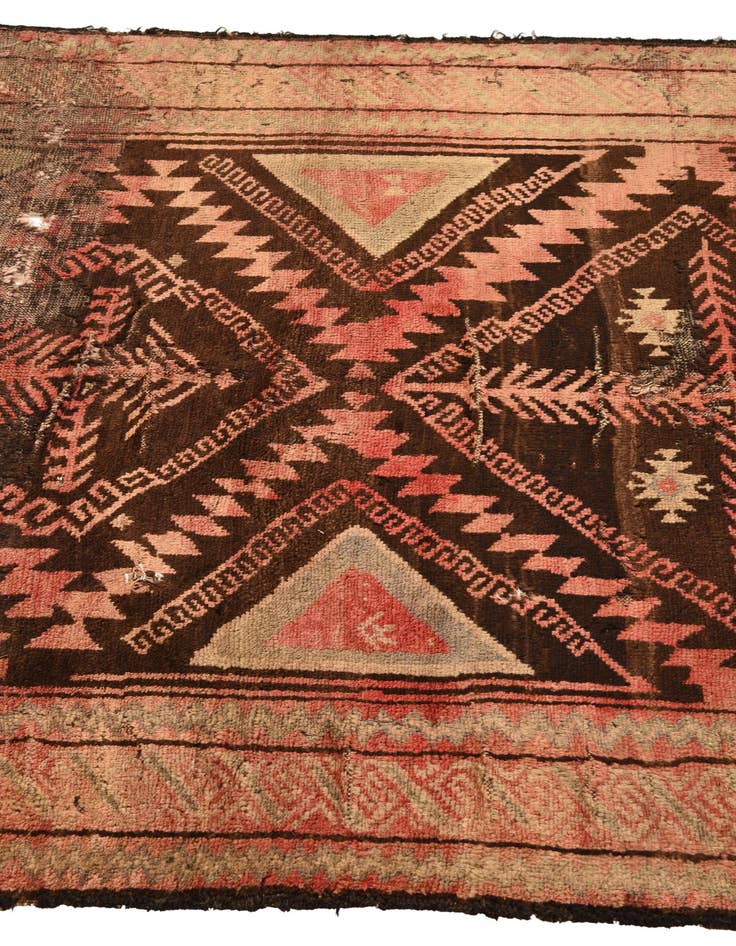 Detail image of  4' 2 x 6' 4  Hand Knotted Hamedan Persian Wool Rug