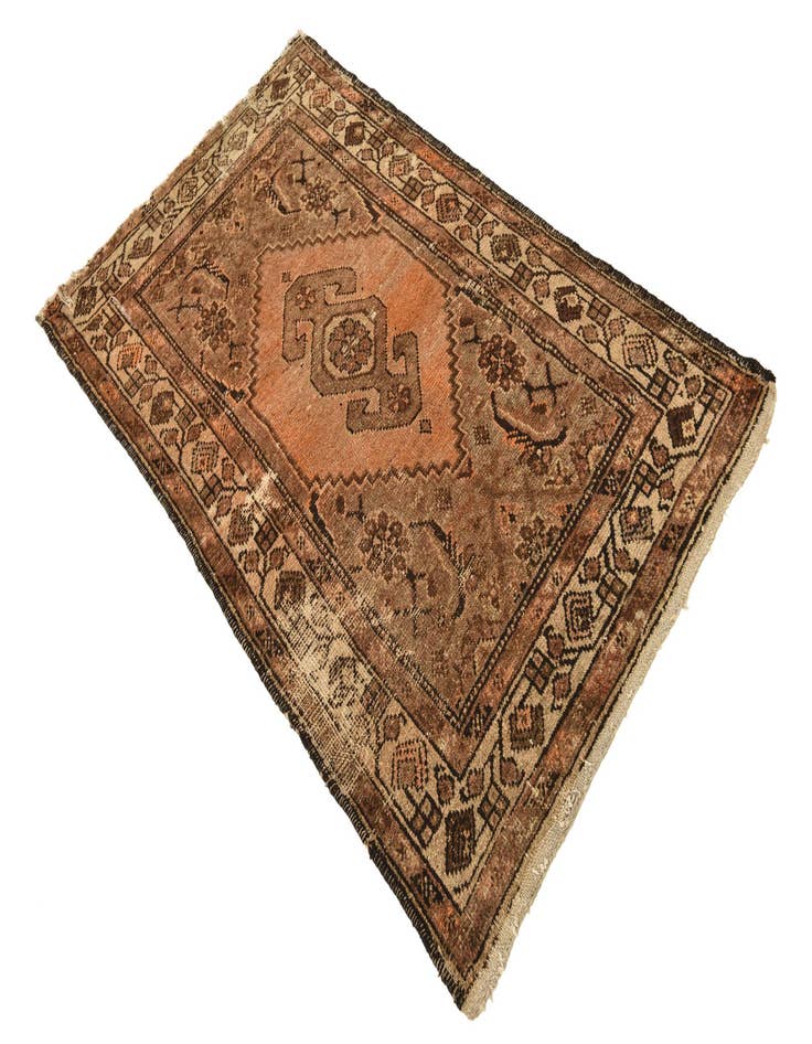 Detail image of  3' 4 x 5' 7  Hand Knotted Hamedan Persian Wool Rug