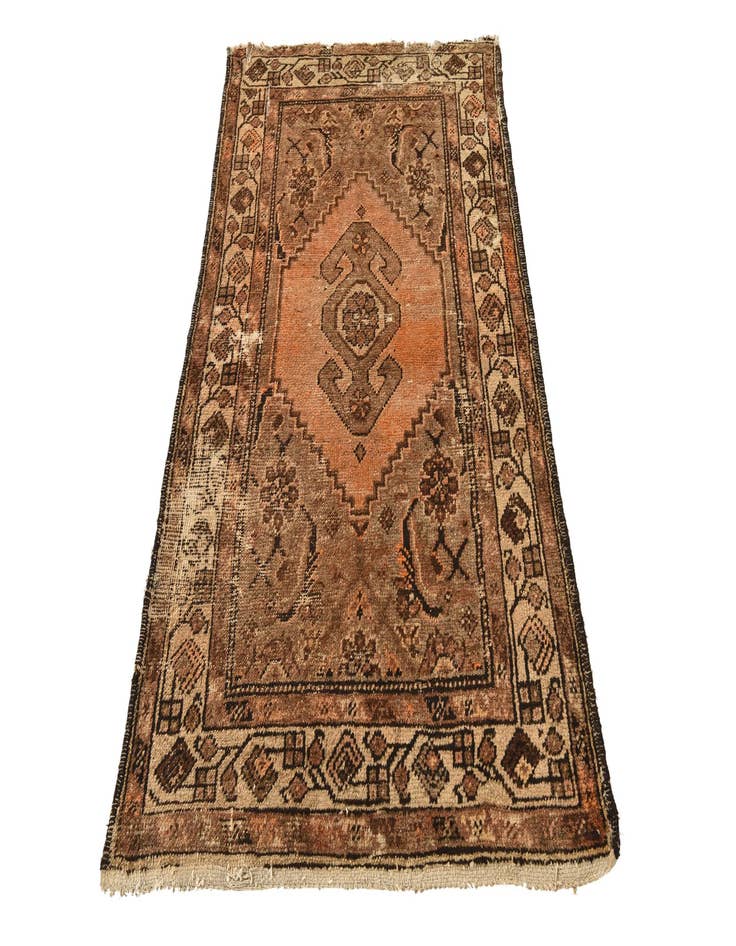 Detail image of  3' 4 x 5' 7  Hand Knotted Hamedan Persian Wool Rug