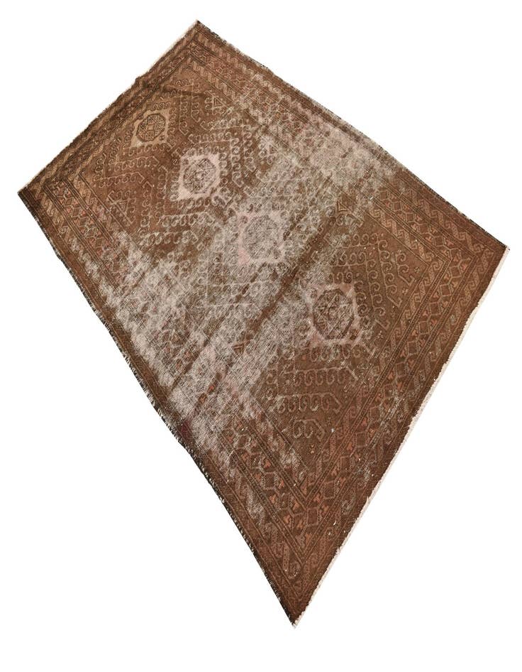 Detail image of  4' 4 x 6' 9  Hand Knotted Hamedan Persian Wool Rug