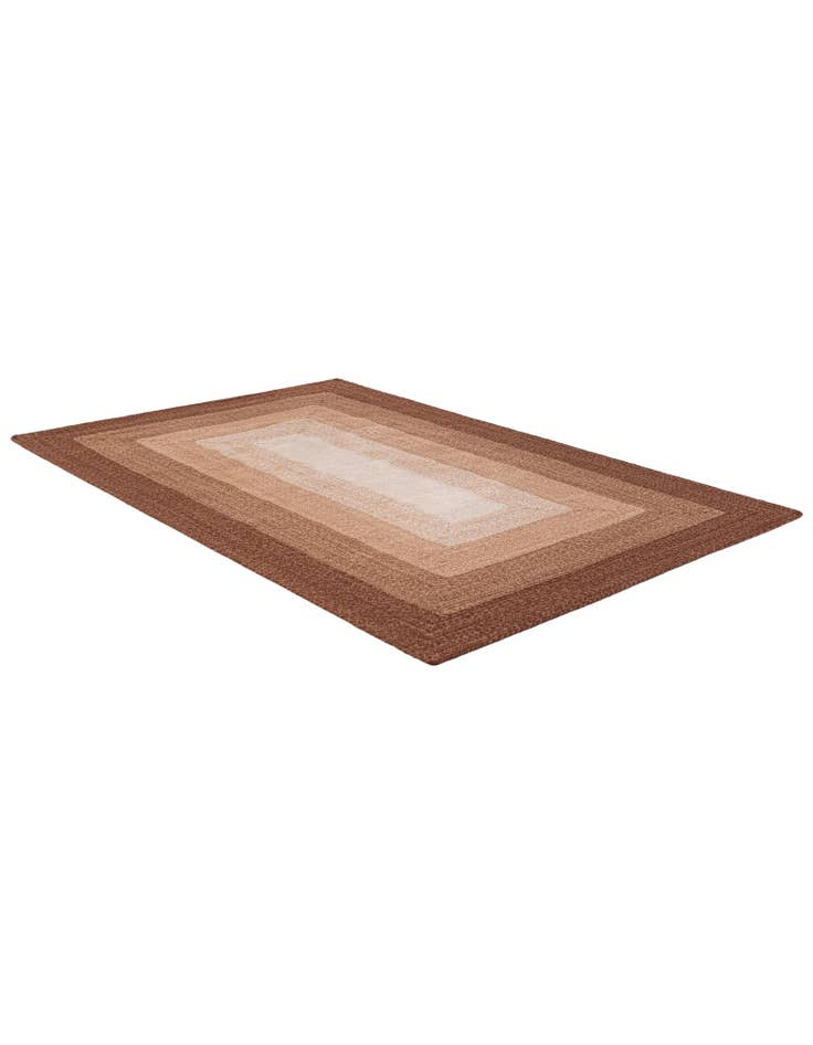 Detail image of  5' 1 x 8' Hand Braided Wool Rug