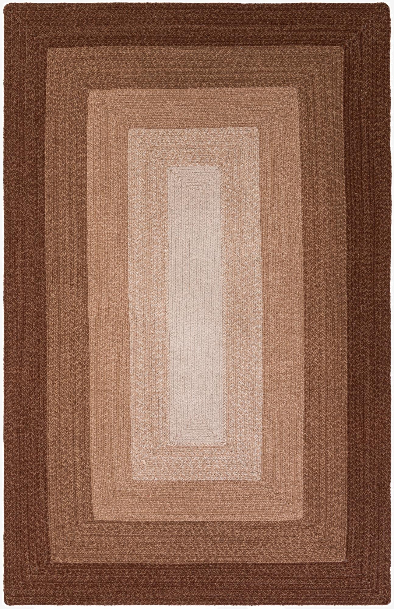  5' 1 x 8' Hand Braided Wool Rug