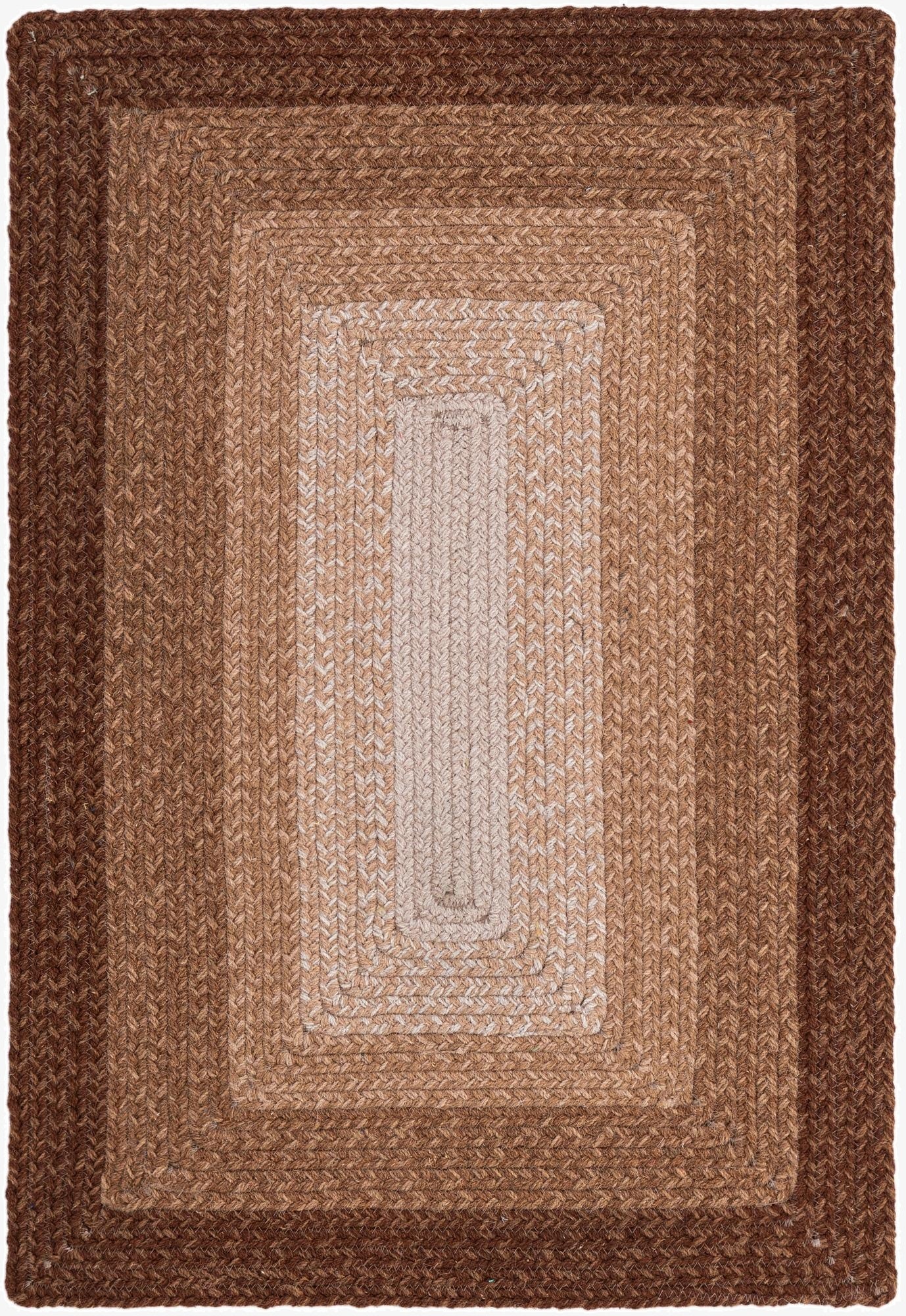  2' x 3' 1  Hand Hand Braided Wool Rug