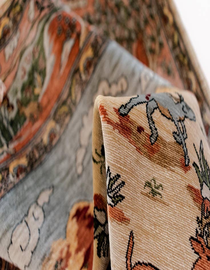 Detail image of  2' 2 x 2' 11 Hereke Silk Rug