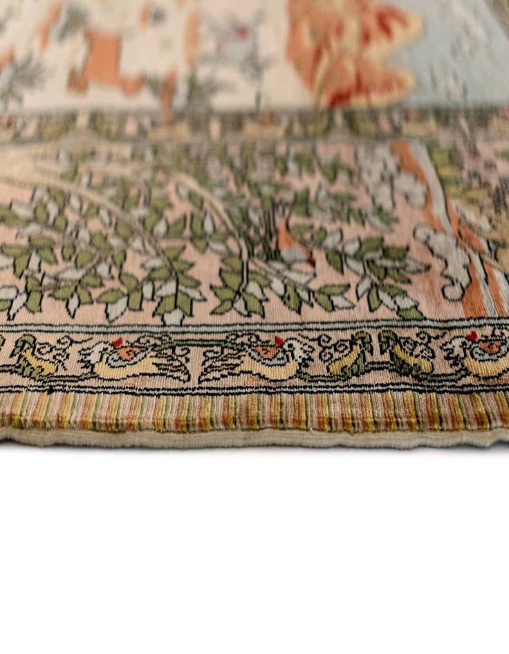 Detail image of  2' 2 x 2' 11 Hereke Silk Rug