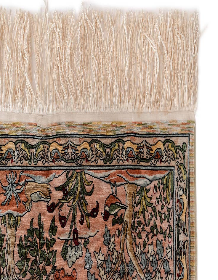 Detail image of  2' 2 x 2' 11 Hereke Silk Rug