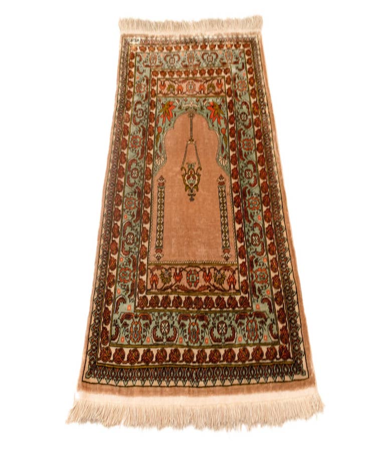 Detail image of  1' 9 x 2' 7 Hereke Silk Rug