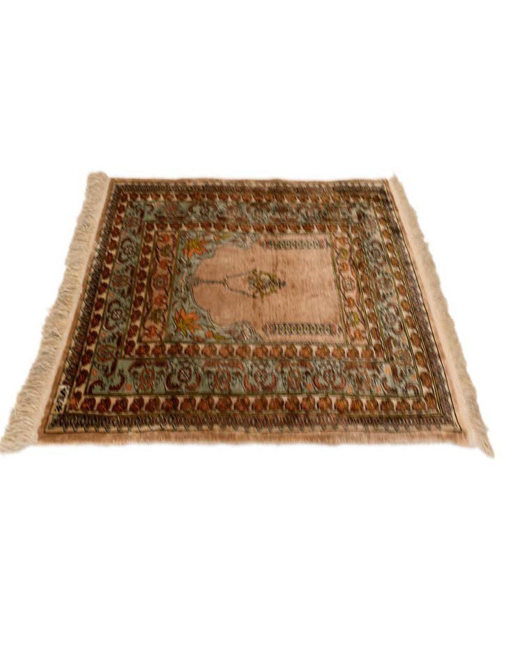 Detail image of  1' 9 x 2' 7 Hereke Silk Rug