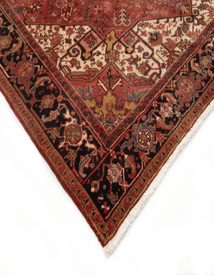 Detail image of  8' 8 x 11' 1  Hand Knotted Heriz Persian Wool Rug