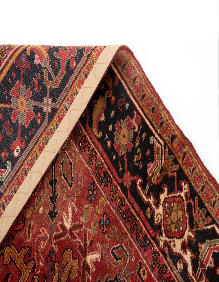 Detail image of  8' 8 x 11' 1  Hand Knotted Heriz Persian Wool Rug